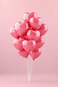 Chubby heart balloons celebration anniversary decoration. AI generated Image by rawpixel.