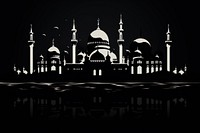 Mosque architecture building black. AI generated Image by rawpixel.