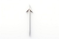 A arrow pointing left on a white background weaponry symbol dagger. AI generated Image by rawpixel.