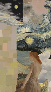 Van gogh painting outdoors art. AI generated Image by rawpixel.