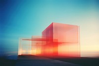 Light leak modern building architecture outdoors sky. AI generated Image by rawpixel.