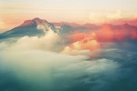 Light leak cloud landscape mountain outdoors. AI generated Image by rawpixel.