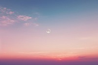 Vanila sky with full moon landscape astronomy outdoors. AI generated Image by rawpixel.