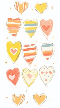 Cute little line heart backgrounds sketch creativity. AI generated Image by rawpixel.