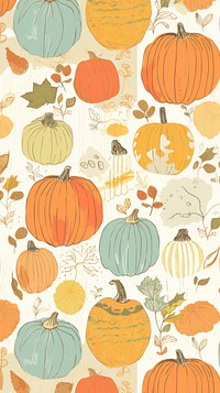 Cute pumpkin wallpaper backgrounds vegetable plant. AI generated Image by rawpixel.