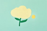 Speech bubble with pressed flower green plant petal. AI generated Image by rawpixel.