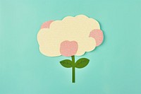 Speech bubble with pressed flower green plant petal. AI generated Image by rawpixel.
