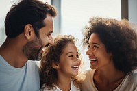 Latina Brazilian family laughing adult happy. AI generated Image by rawpixel.