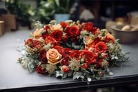 Wreath flower table plant. AI generated Image by rawpixel.