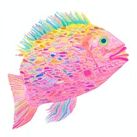 Fish animal art white background. AI generated Image by rawpixel.