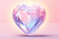 Crystal heart gemstone jewelry accessories. 