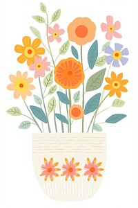 Flower pot art pattern plant. AI generated Image by rawpixel.