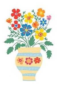 Flower pot art pattern craft. AI generated Image by rawpixel.
