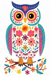 Owl art pattern drawing. AI generated Image by rawpixel.