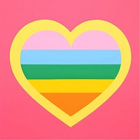 Abstract rainbow heart togetherness creativity striped. AI generated Image by rawpixel.