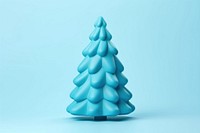 Christmas tree in blue turquoise celebration decoration. AI generated Image by rawpixel.