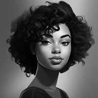 Diversity character portrait drawing sketch. AI generated Image by rawpixel.