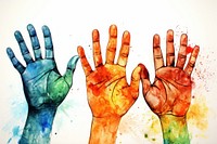 3 diversity hands painting finger art. AI generated Image by rawpixel.