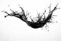 Black water splash white background refreshment splattered. AI generated Image by rawpixel.