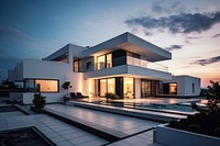 Modern home architecture building house. AI generated Image by rawpixel.