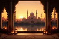 Ramadan decor architecture building spirituality. AI generated Image by rawpixel.