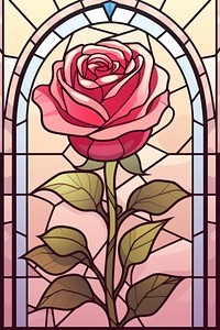 Rose flower plant glass. 