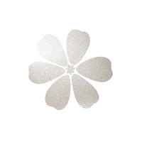 Simple flower icon shape white white background. AI generated Image by rawpixel.