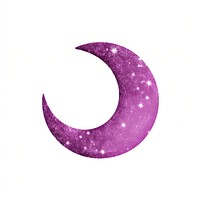 Crescent icon purple astronomy crescent. AI generated Image by rawpixel.
