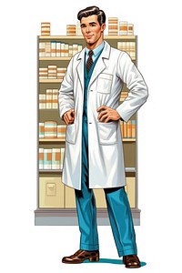Pharmacist adult white background architecture. AI generated Image by rawpixel.