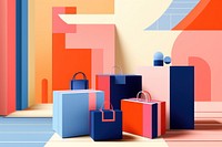 Presents handbag line backgrounds. AI generated Image by rawpixel.