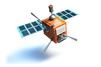 Satellite machine white background helicopter. AI generated Image by rawpixel.
