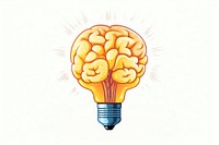 A brain lightbulb illuminated innovation. AI generated Image by rawpixel.