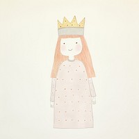 A girl wearing crown character representation celebration accessories. AI generated Image by rawpixel.