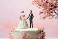 Floral wedding cake dessert bride adult. AI generated Image by rawpixel.