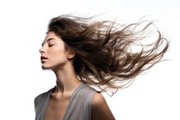 Woman hair blowing portrait adult photo. AI generated Image by rawpixel.
