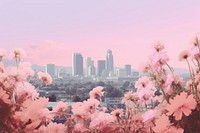 City and flowers architecture landscape cityscape. AI generated Image by rawpixel.