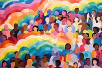 Patterns of a diverse crowd of peoples painting adult art. AI generated Image by rawpixel.