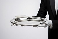 Butler hand holding silver adult. AI generated Image by rawpixel.