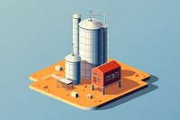 Grain silo architecture building agriculture. AI generated Image by rawpixel.