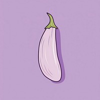 Aubergine vegetable eggplant cartoon. AI generated Image by rawpixel.