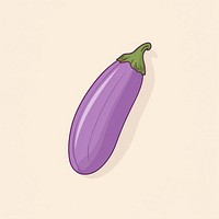 Aubergine vegetable eggplant cartoon. AI generated Image by rawpixel.