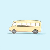 School bus vehicle minibus cartoon. AI generated Image by rawpixel.