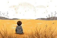 Cute background outdoors nature field. AI generated Image by rawpixel.