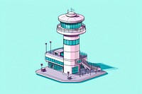 Control tower architecture lighthouse building.