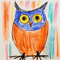 Owl painting drawing sketch. AI generated Image by rawpixel.