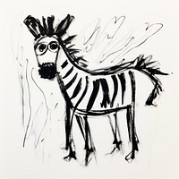 Zebra zebra wildlife drawing. AI generated Image by rawpixel.