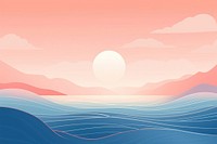 Abstract sea background vector aesthetic backgrounds outdoors sunset. AI generated Image by rawpixel.