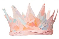 Crown paper art white background. AI generated Image by rawpixel.