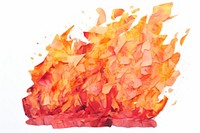 Fire paper bonfire white background. AI generated Image by rawpixel.