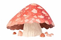 Mushroom fungus white background toadstool. AI generated Image by rawpixel.
